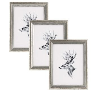 Set De 3 Cadre Photo. Argent. 21x29.7cm. En Bois Et Verre.cadre Décoration Pour La Maison.