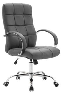 Fauteuil De Bureau Mikos En Similicuir Gris