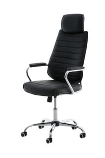 Fauteuil De Bureau  Rako Similicuir Noir