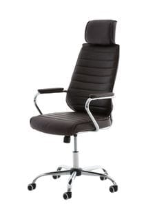 Fauteuil De Bureau  Rako Similicuir Marron