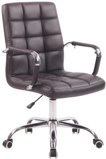 Fauteuil De Bureau Deli En Similicuir Marron