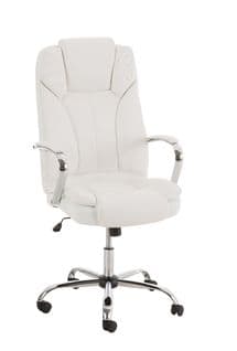 Fauteuil De Bureau Xxl Xanthos En Similicuir Avec Une  Capacité De Charge De 210 Kg Blanc