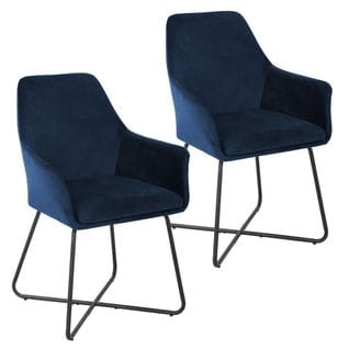 Josie Lot De 2 Chaises De Salle A Manger Bleu 58 x 59 x 88 Cm