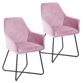 Josie Lot De 2 Chaises De Salle A Manger Rose 58 x 59 x 88 Cm