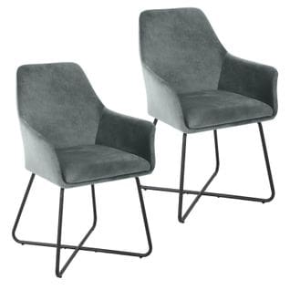 Josie Lot De 2 Chaises De Salle A Manger Gris 58 x 59 x 88 Cm