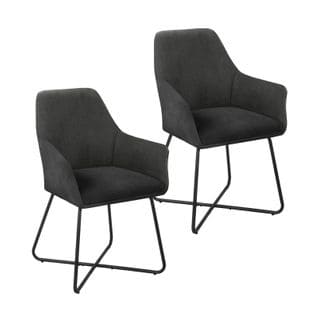 Josie Lot De 2 Chaises De Salle A Manger Gris 58 x 59 x 88 Cm