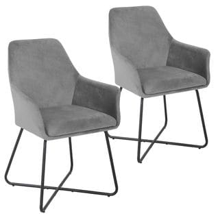 Josie Lot De 2 Chaises De Salle A Manger Gris 58 x 59 x 88 Cm