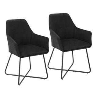 Josie Lot De 2 Chaises De Salle A Manger Noir 58 x 59 x 88 Cm