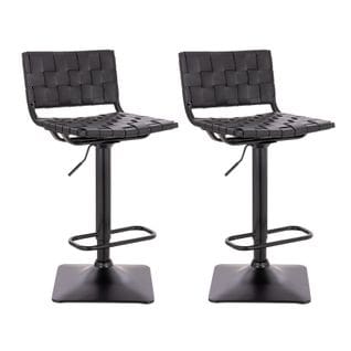 Lot De 2 Tabourets De Bar Noir En Smili 48 x 40 x 107 Cm