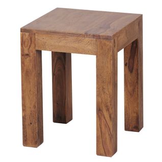 Table D'appoint Bois Massif 35x45x35cm Bout De Canapé Table De Salon