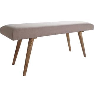 Banc En Tissu 117 Cm Bois Massif Rembourré Banc Banquette Salle À Manger