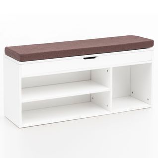 Banc De Rangement À Chaussure Entrée 104x51x32 Cm Étagère A Chaussures