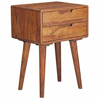 Table De Chevet Bois Massif 47x66x36 Cm Table De Nuit Table D'appoint