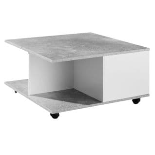 Table Basse 70x70 cm Table De Salon Table Basse Avec 2 Tiroirs