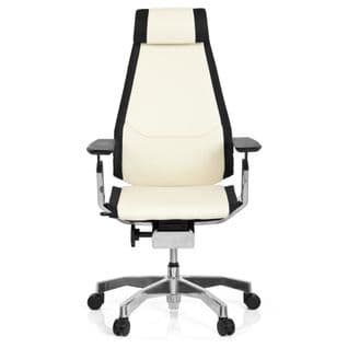 Siège De Bureau Haut De Gamme Genidia Pro Blanc/noir