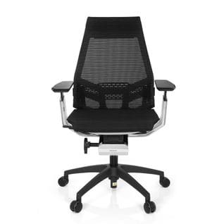 Siège De Bureau De Qualité Professionnelle Genidia Smart White Cm Noir/blanc/chrome