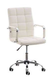 Fauteuil De Bureau Deli V2 Similicuir Blanc