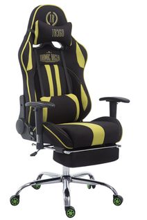 Fauteuil De Bureau Racing Limit Tissu Avec Ou Sans Repose-pieds Noir / Vert/avec Repose-pieds