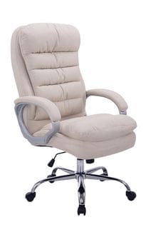 Fauteuil De Bureau Xxl Vancouver Tissu Crème