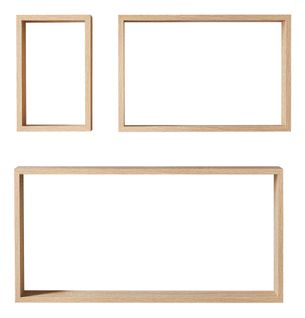 Set de 3 étagères rectangles SHELVY Imitation chêne