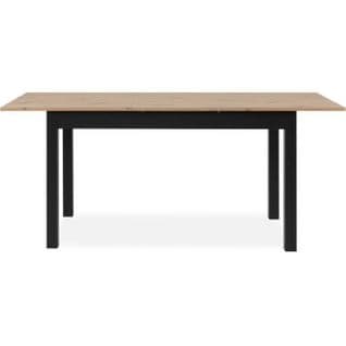 Table Extensible Coburg + 1 Allonge 40cm Chêne Artisan/noir 10 Places L 137177 X H 76,5 X P 80 Cm