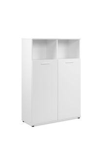 Buffet haut 2 portes TOLEDO blanc brillant