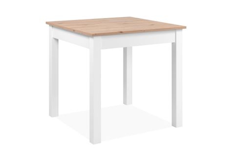 Table avec allonge 80/120 DORA Imitation chêne/ blanc