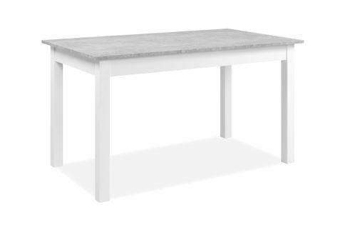 Table avec allonge 140/180 DORA Imitation béton/blanc