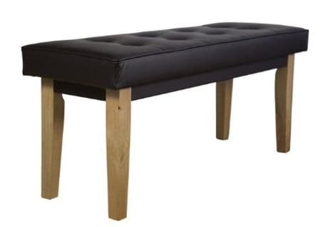 Banquette Latérale En Simili Cuir Marron Pvc 120 Cm