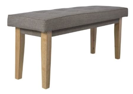 Banquette Latérale En Tissu Gris 120 Cm