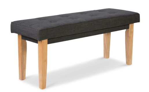 Banquette Latérale En Tissu Gris Foncé 103 Cm