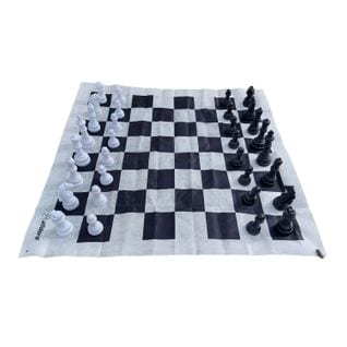 Échecs Xxl   Jeu D'échecs Version Xxl - Terrain De Jeu : 158 X 158 Cm - Sac De Rangement