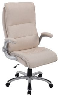 Fauteuil De Bureau Big Villach En Tissu Crème