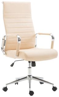 Fauteuil De Bureau Kolumbus Similicuir Crème