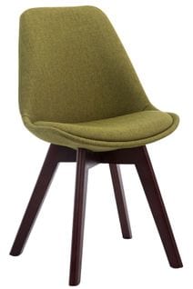 Chaise De Visiteur Borneo V2 Tissu Vert/noyer