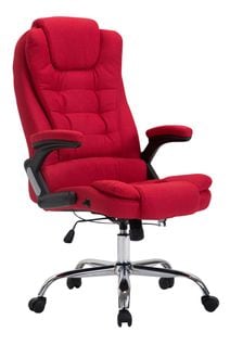 Fauteuil De Chef Thor En Tissu Rouge