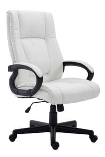 Fauteuil De Bureau Xl Sparta Similicuir Blanc