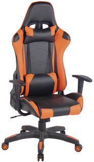 Fauteuil De Bureau Miracle V2 Similicuir Noir / Orange