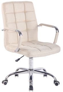 Fauteuil De Bureau Deli Tissu Crème