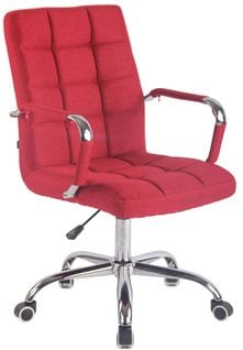 Fauteuil De Bureau Deli Tissu Rouge