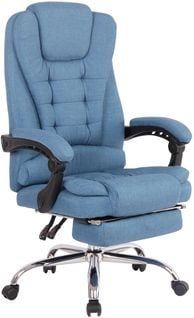 Fauteuil De Bureau Oxygen En Tissu Ou Similicuir Bleu/tissu