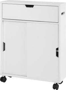 Meuble De Rangement Salle De Bain Armoire De Côté Rangement Polyvalente Meuble Wc, BZr31-w