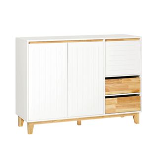 Buffet, Placard, Armoire Multi-rangement, Meuble De Rangement Sur Pieds, Fsb75-wn