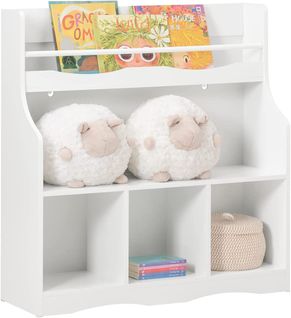 Bibliothèque Pour Rangement Pour Livres Et Jouets Meuble Enfant Avec 5 Compartiments, Kmb57-w
