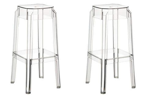 Lot De 2 Tabourets De Bar Fox Transparent