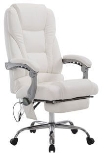 Fauteuil De Bureau Pacific V2 Avec Fonction Massage Blanc