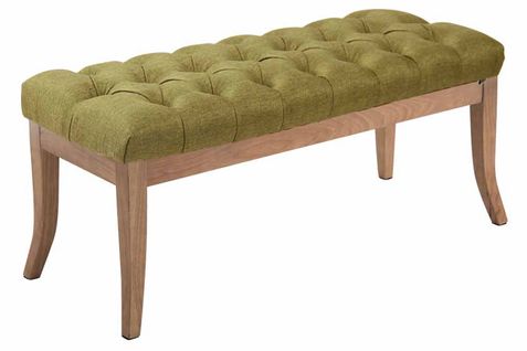 Banc Ramses Tissu Pieds Antique Clair Vert/100 Cm