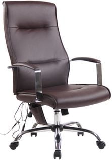 Fauteuil De Bureau Portland En Similicuir Ou Tissu Avec Fonction De Massage Marron/similicuir