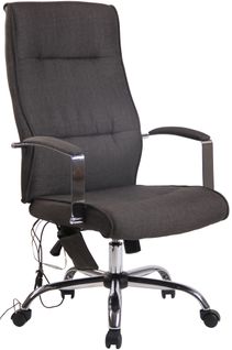 Fauteuil De Bureau Portland En Similicuir Ou Tissu Avec Fonction De Massage Gris Foncé/tissu