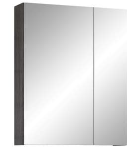 Armoire Murale Grise Avec 2 Portes Miroir Touka 60 Cm